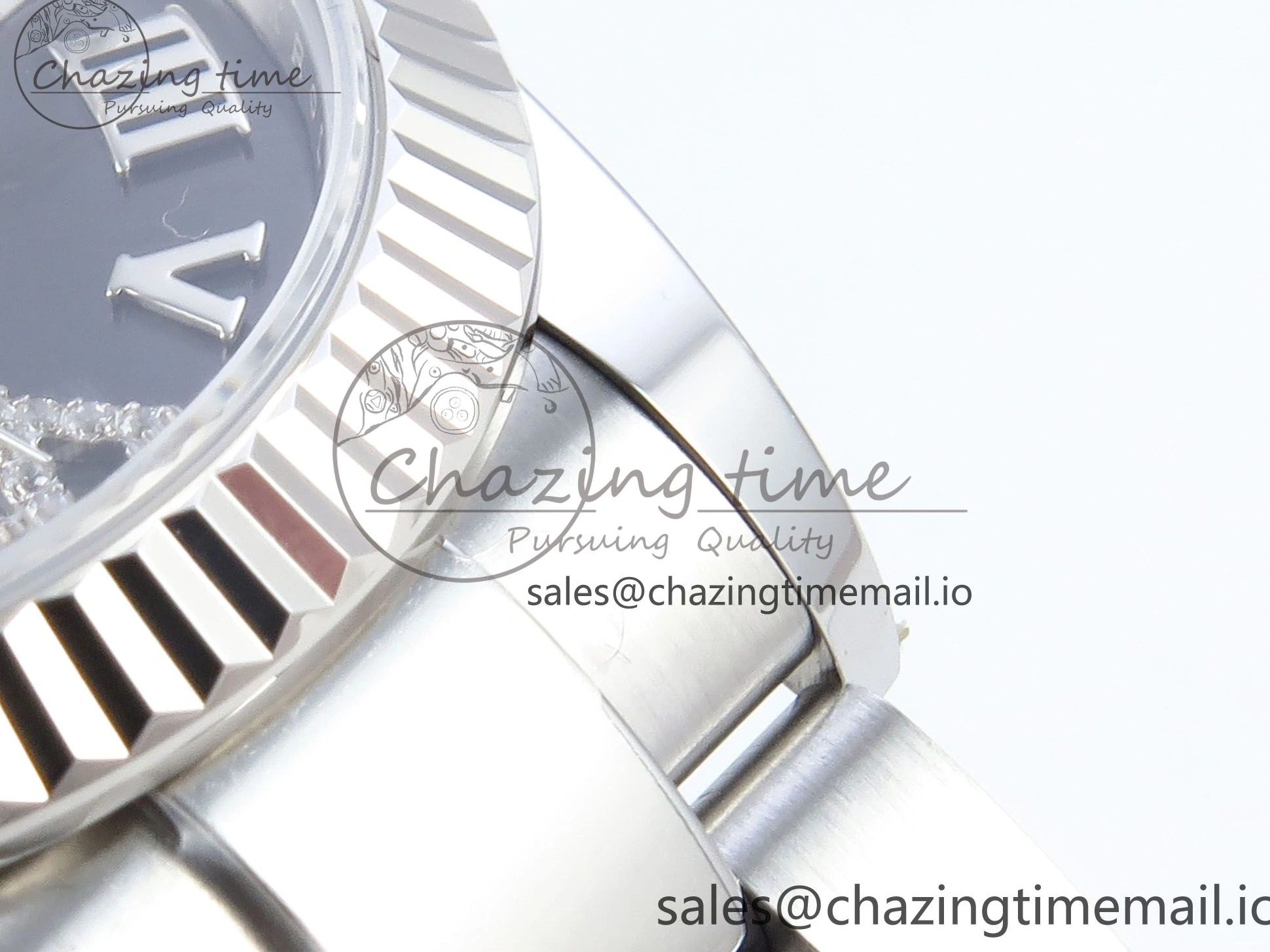 Steel Best 1:1 Diamonds Roman on Dial Bracelet ETA DateJust 904L 2688 Edition ARF Oyster 278274 SS 31 Gray 0308